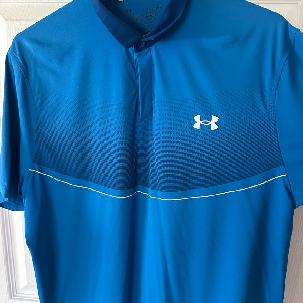 Large UA Blue Polo Shirt iso-Chill